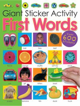 Paperback Giant Sticker Activity First Words Book