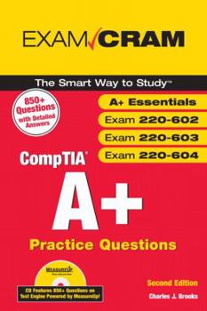 Paperback Comptia A+ Practice Questions Exam Cram [With CDROM] Book