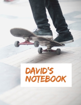 Paperback David's Notebook: - My Name Journal, Dot Grid Journal, 100 pages, 8.5x11 large print, Soft Cover, Glossy Finish. Book