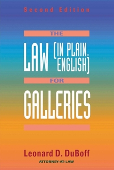 Paperback The Law (in Plain English) for Galleries Book