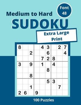 Paperback Sudoku Medium to Hard: Sudoku Puzzles for adults and seniors [Large Print] Book