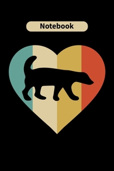 Notebook: Honey Badger Animal Lover Gift Diary | Blank Date & Blank Lined Notebook Journal | 6x9 Inch 120 Pages White Paper