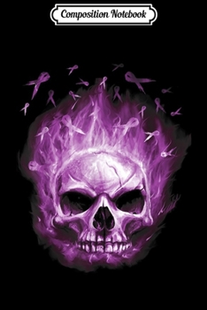 Composition Notebook: Sugar Skull Ribbon Pancreatic Cancer Awareness Clothing  Journal/Notebook Blank Lined Ruled 6x9 100 Pages