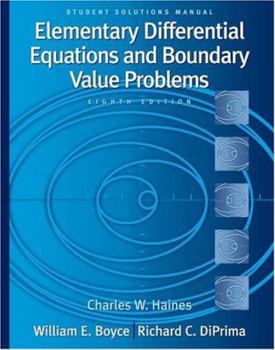 Paperback Student Solutions Manual to Accompany Boyce Elementary Differential Equations and Boundary Value Problems Book