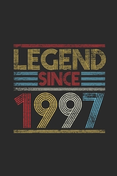 Paperback Legend Since 1997: Graph Paper Notebook (6" x 9" - 120 pages) Birthday Themed Notebook for Daily Journal, Diary, and Gift Book