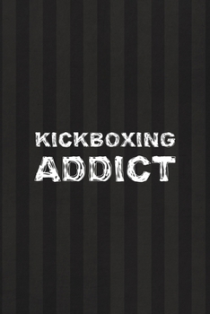 Paperback Kickboxing Addict: All Purpose 6x9 Blank Lined Notebook Journal Way Better Than A Card Trendy Unique Gift Black And Grey Cells Kickboxing Book