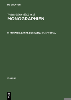 Hardcover Monographien, 9, Knicanin, Banat. Bockwitz, Kr. Sprottau [German] Book