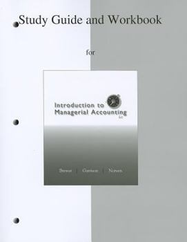 Paperback Study Guide/Workbook for Introduction to Managerial Accounting Book