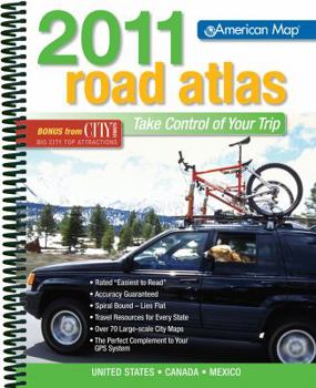 Spiral-bound United States Road Atlas 2011 Mid Size Book