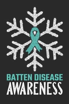 Batten Disease Awareness: Christmas Snowfall College Ruled Batten Disease Awareness Journal, Diary, Notebook 6 x 9 inches with 100 Pages
