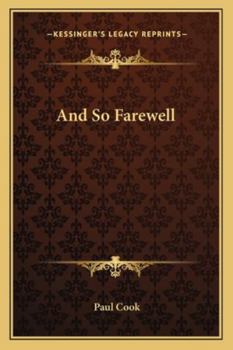 Paperback And So Farewell Book