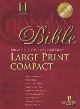 Hardcover Large Print Compact Bible-Hcsb [Large Print] Book