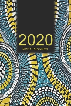 Paperback 2020 Diary Planner: Colorful Wax Print Weekly and Monthly Organizer With Monthly Reflection Book