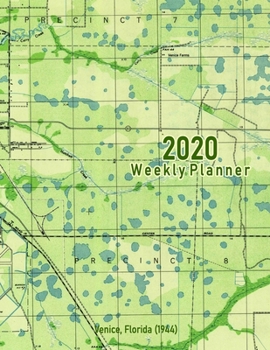 2020 Weekly Planner: Venice, Florida (1944): Vintage Topo Map Cover