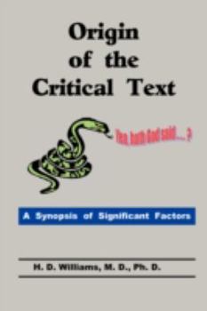 Paperback Origin of the Critical Text Book