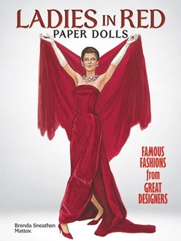 Paperback Ladies in Red Paper Dolls: Famous Fashions from Great Designers Book