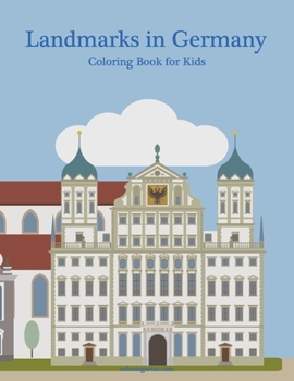 Paperback Landmarks in Germany Coloring Book for Kids Book