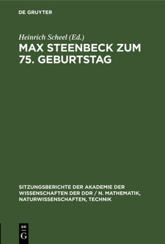 Hardcover Max Steenbeck Zum 75. Geburtstag [German] Book