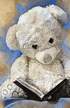 Teddy Bear Grunge Vintage Journal Notebook, Dotted Grid Paper : 250 Numbered Pages, 5. 5 X 8. 5