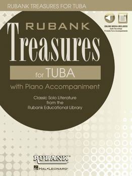 Paperback Rubank Treasures for Tuba: Book with Online Audio (Stream or Download) Book