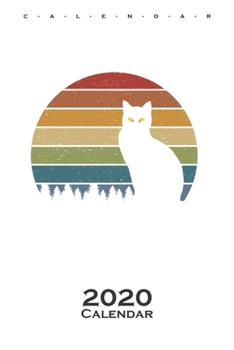 Paperback Colourful background cat shadow Calendar 2020: Annual Calendar for Cat and animal lovers Book