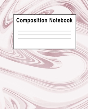 Paperback Composition Notebook: Pink Light Sparkles Faux Swirls Book