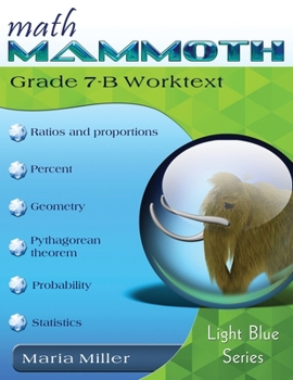Paperback Math Mammoth Grade 7-B Worktext Book
