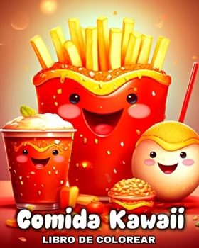 Paperback Comida Kawaii Libro de Colorear: Dibujos Kawaii para Colorear Comida, Bebida y Postres [Spanish] Book