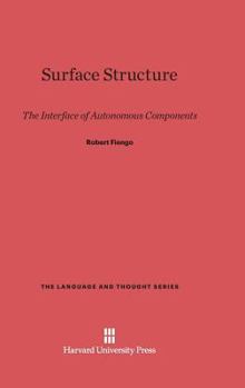 Hardcover Surface Structure: The Interface of Autonomous Components Book