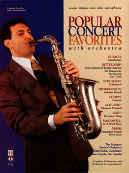 Paperback Popular Concert Favorites with Orchestra: Saxophone Book