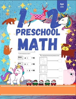 Paperback Preschool Math: Practice for Kids with Pen Control and Number Tracing Book