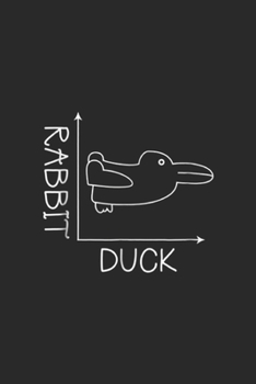 Paperback Rabbit Duck: Fun Math Duck Rabbit Graph Journal/Notebook Blank Lined Ruled 6x9 100 Pages Book