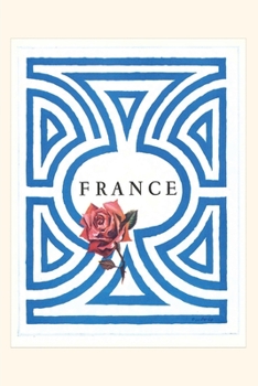 Paperback Vintage Journal France with Rose Poster Book