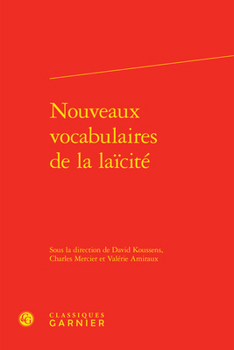 Hardcover Nouveaux Vocabulaires de la Laicite [French] Book
