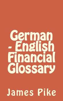 Paperback German - English Financial Glossary Book