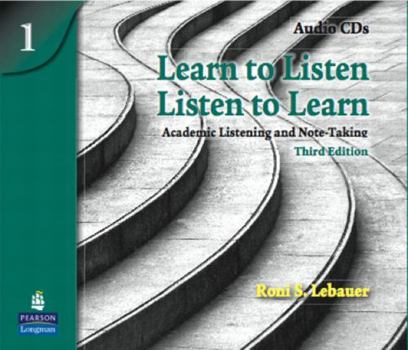 Audio CD Learn to Listen, Listen to Learn 1: Academic Listening and Note-Taking, Classroom Audio CD Book