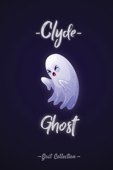 ghost notebook "Clyde": 5/6 of ghost collection notebook, (6*9 in) with 120 lined white pages.