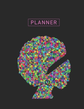 Planner: Black Afro Woman 2 Year Monthly Planner with Note Pages (24 Months) | Jan 2020 - Dec 2021 | Month Planning | Appointment Calendar Schedule | Plan Each Day, Set Goals & Get Stuff Done