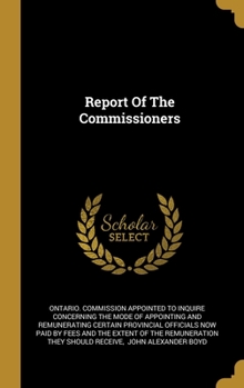 Hardcover Report Of The Commissioners Book