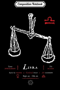 Paperback Composition Notebook: Libra Astrological Sign Retro Zodiac Premium Journal/Notebook Blank Lined Ruled 6x9 100 Pages Book