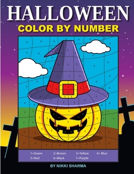 Paperback Halloween Color By Number: Coloring Book for Kids Ages 4-8 Book