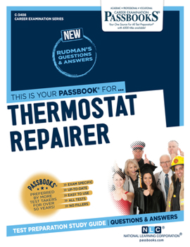 Paperback Thermostat Repairer (C-3408): Passbooks Study Guide Volume 3408 Book
