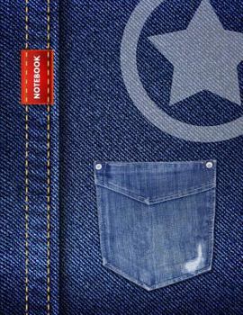 Paperback Notebook: Composition Book, Journal (8.5 X 11 Inches, 120 Pages, Lined Paper) Denim Design-3 Book