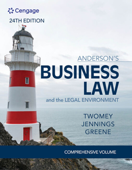 Hardcover Anderson's Business Law & the Legal Environment - Comprehensive Edition Book