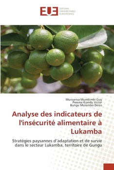Paperback Analyse des indicateurs de l'insécurité alimentaire à Lukamba [French] Book
