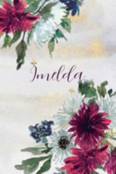 Imelda: Personalized Journal Gift Idea  for Women (Burgundy and White Mums)