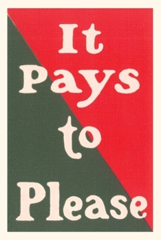 Paperback Vintage Journal It Pays to Please Slogan Book