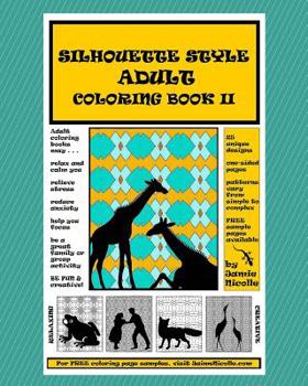 Paperback Silhouette Style Adult Coloring Book II Book