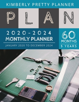 Paperback 5 year monthly planner 2020-2024: Five Year Planner 2020-2024: 60 Months Yearly and Monthly Calendar Planner - watch repair design Book