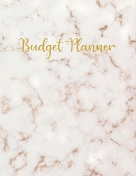 Paperback Budget Planner: Rose Gold Marble Finance Workbook for College Students, Monthly Budget Tracker for Beginners, Saving Goals, Large Orga Book